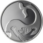 Серебряная монета "Иона во чреве кита", 2 шекеля 2010