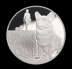 Серебряная монета "Вельш-корги Королевы"